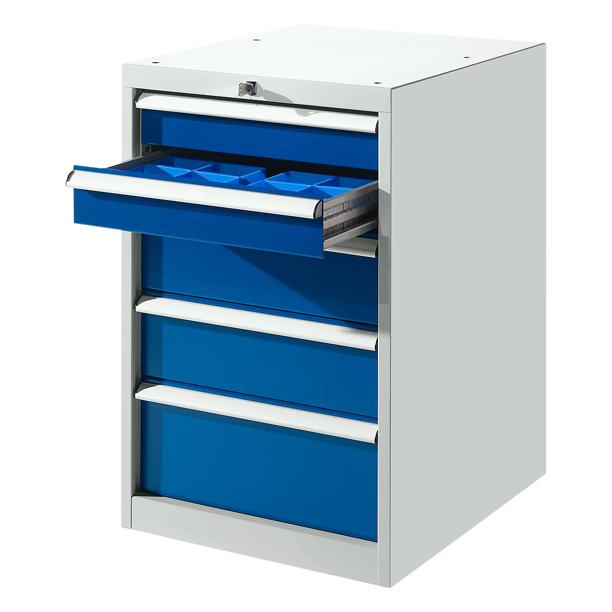 Armoire à tiroirs SB 5801, gris clair/bleu