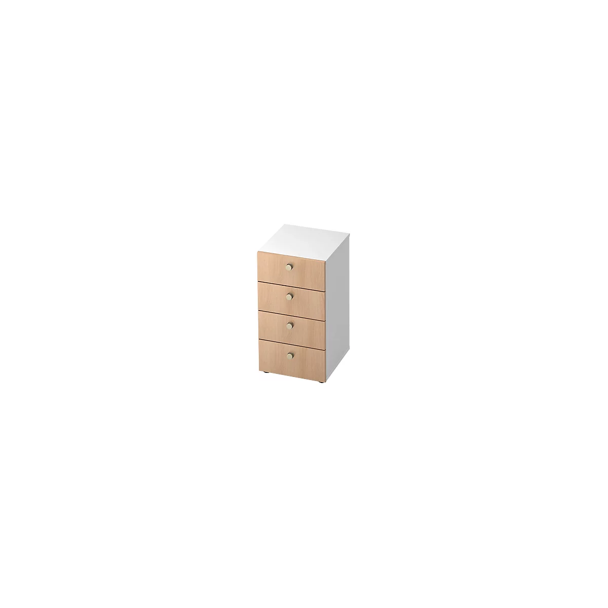 Armoire à tiroirs TOPAS LINE, 2 HC, L 400 mm, blanc/décor chêne
