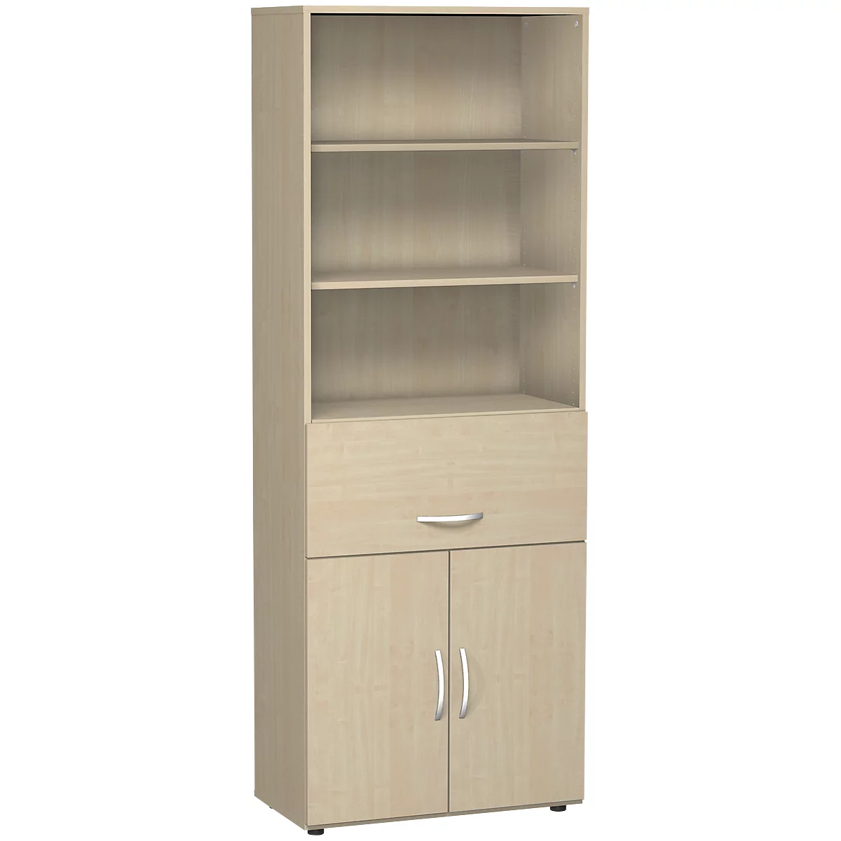Armoire combinée à dossiers suspendus ALICANTE, 6 HC, l. 800 mm, coloris érable