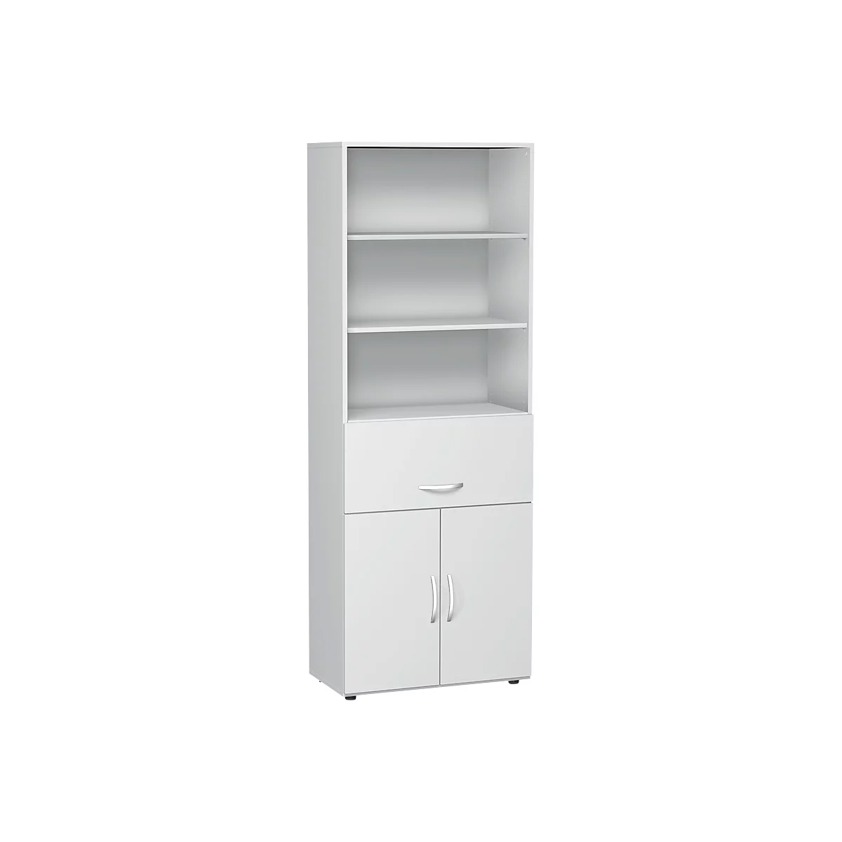 Armoire combinée à dossiers suspendus ALICANTE, 6 HC, l. 800 mm, gris clair