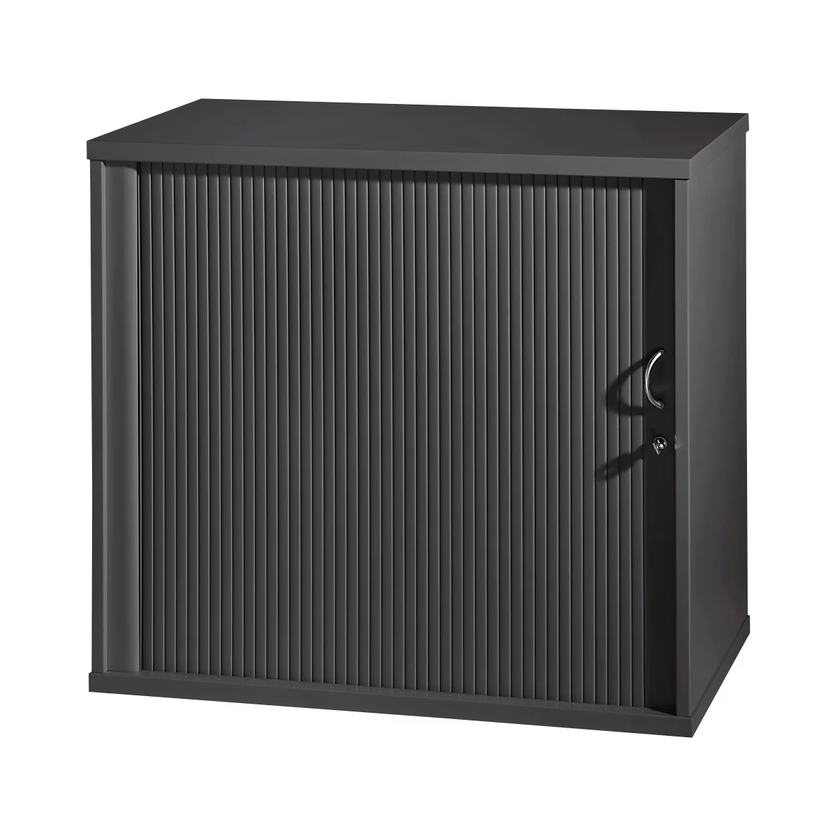 Armoire d'appoint, volet roulant transversal, ouverture à droite, graphite