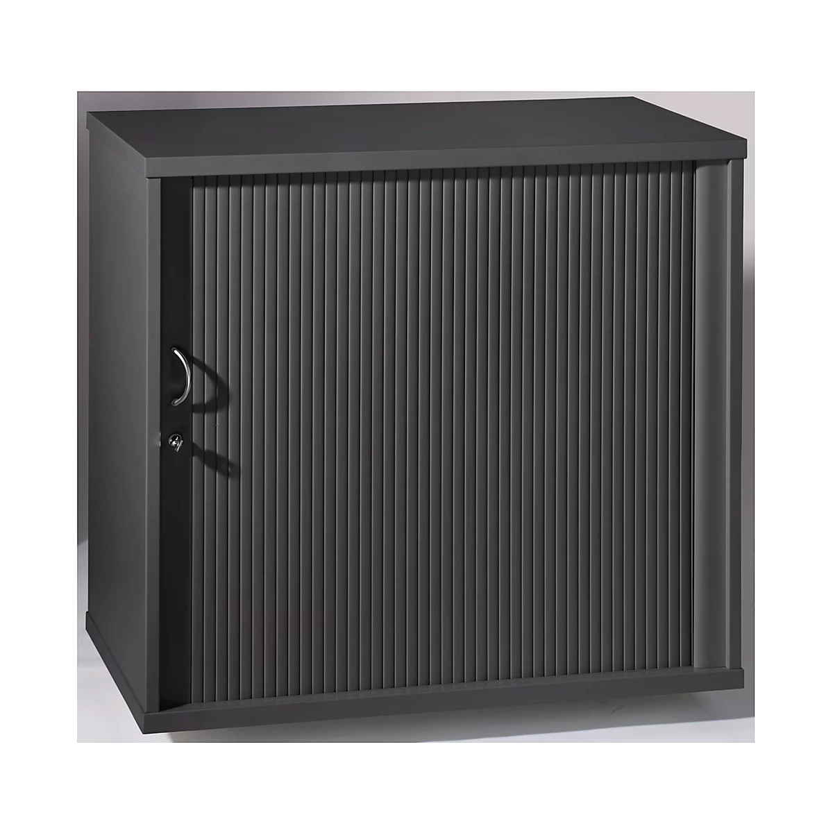 Armoire d'appoint, volet roulant transversal, ouverture à gauche, graphite