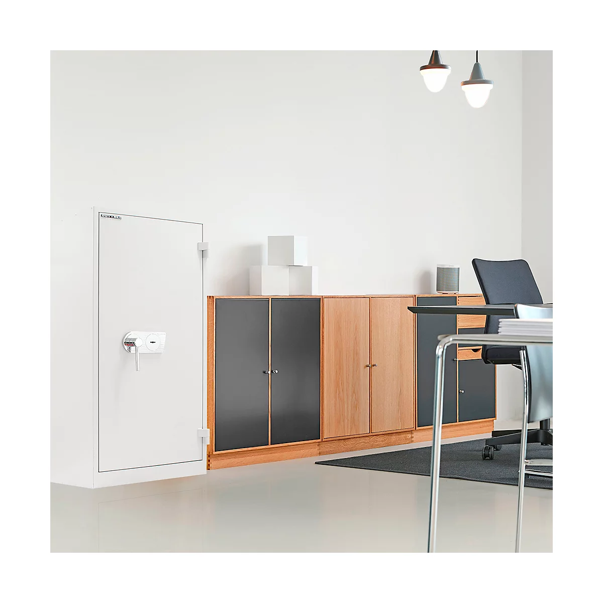 Armoire de bureau en acier Rottner Office 1 Premium serrure à double panneton