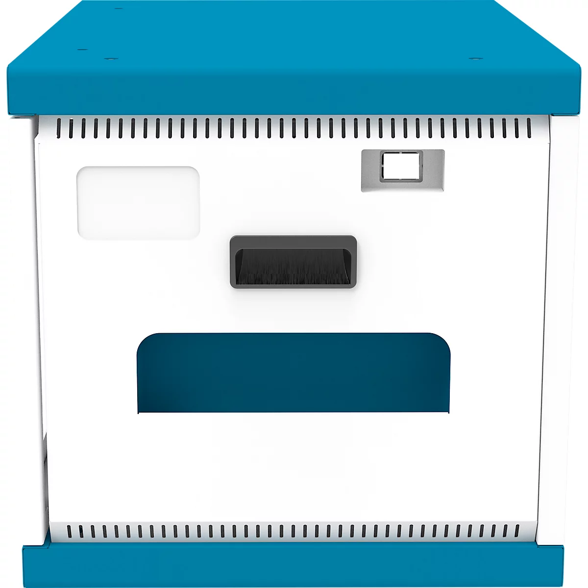 Armoire de charge pour ordinateur portable Good Connections GEMMA T16C, transformable en chariot de charge, pour 16 appareils, USB-C avec 18 W par port, verrouillable, blanc-bleu