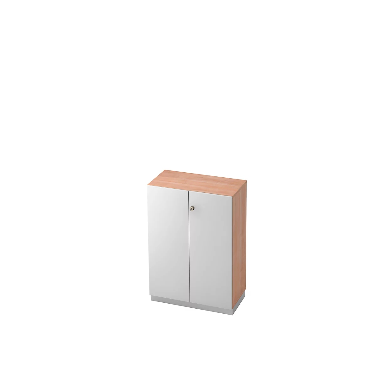 Armoire de classement, 3 HC, l. 800 x P 420 mm, coloris noyer/argent