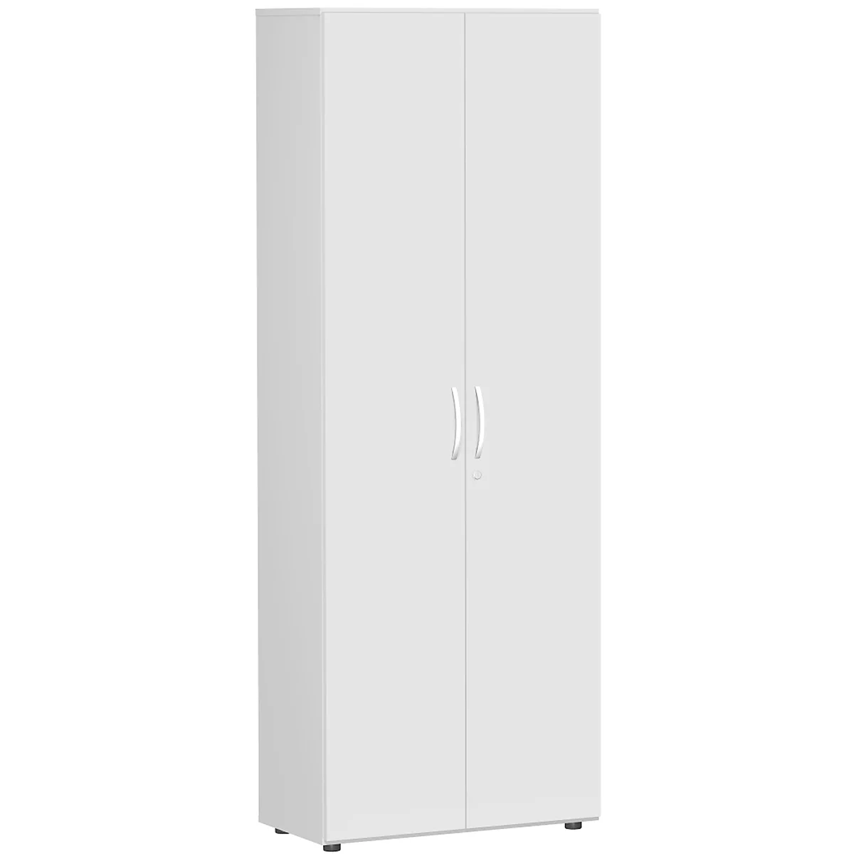 Armoire de classement ALICANTE, 6 hauteurs de classeurs, 5 tablettes, verrouillable, l. 800 x P 400 x H 2160 mm, gris clair