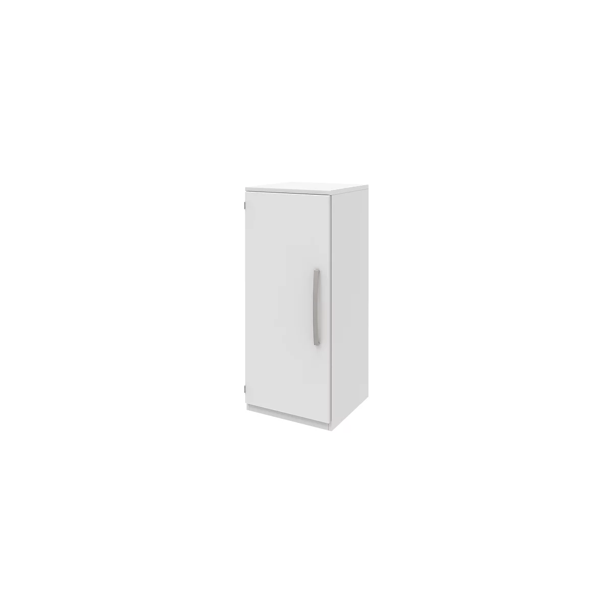 Armoire de classement BARI, 3 HC, 2 étagères, charnière de porte côté gauche, l. 427 x P 430 x H 1117 mm, blanc