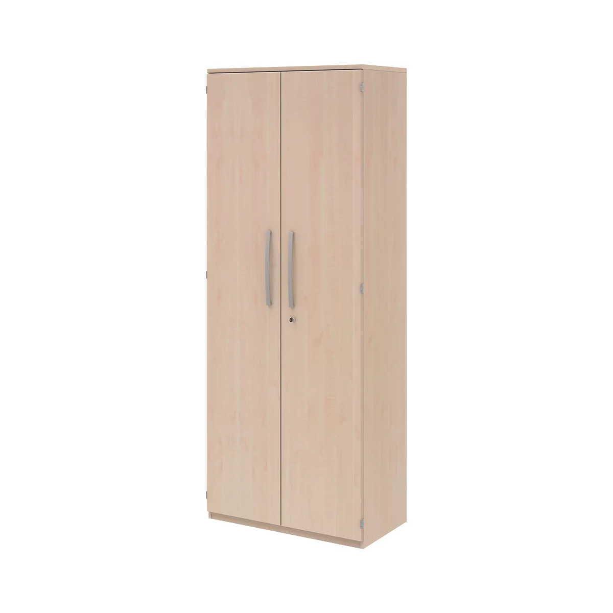 Armoire de classement BARI, 6 HC, 5 tablettes, serrure, l. 819 x P 430 x H 2174 mm, coloris érable