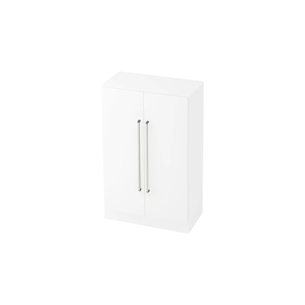 Armoire de classement TARVIS, avec poignée sans serrure, 3 hauteurs de classeurs, l. 800 x P 420 x H 1270 mm, blanc