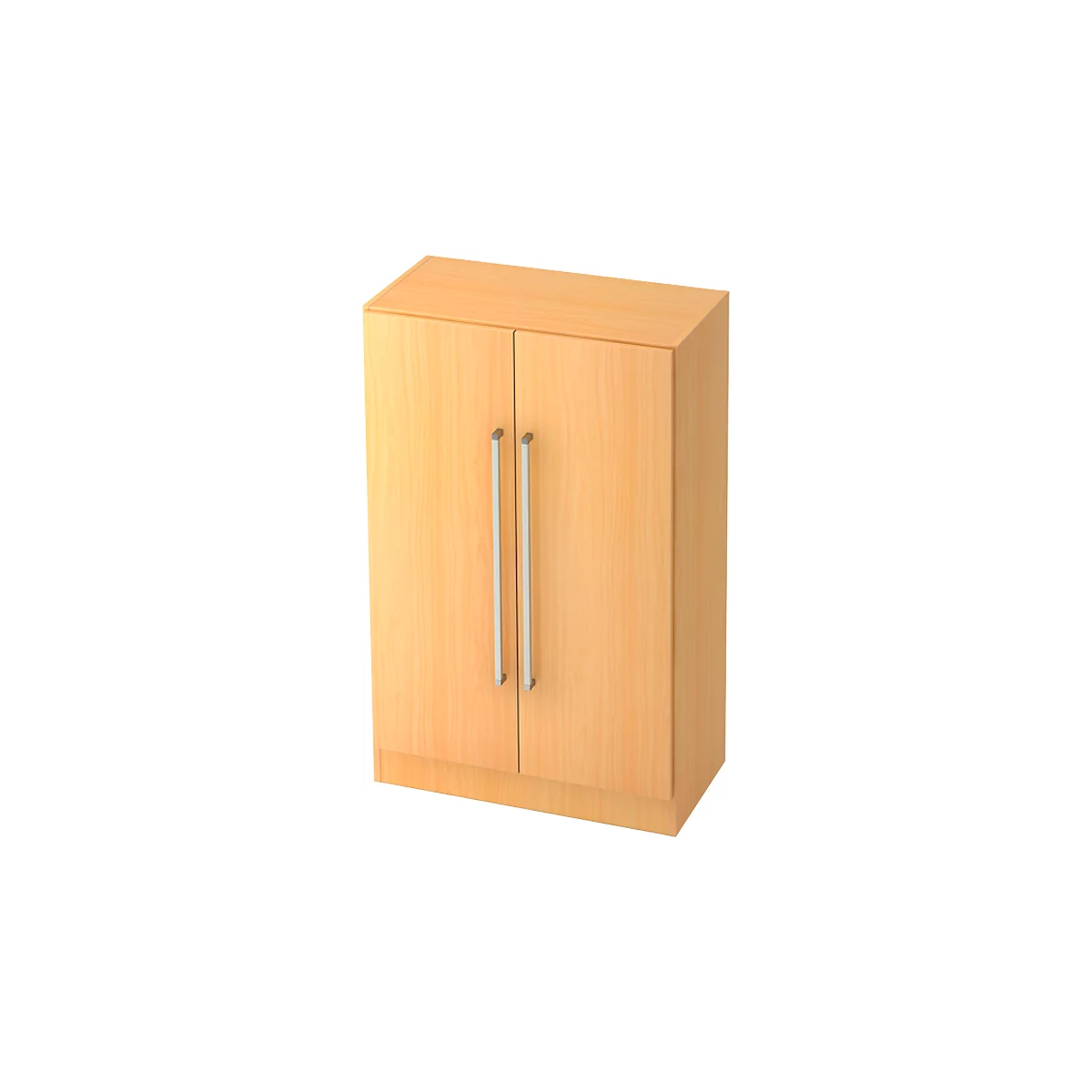 Armoire de classement TARVIS, avec poignée sans serrure, 3 hauteurs de classeurs, l. 800 x P 420 x H 1270 mm, coloris hêtre
