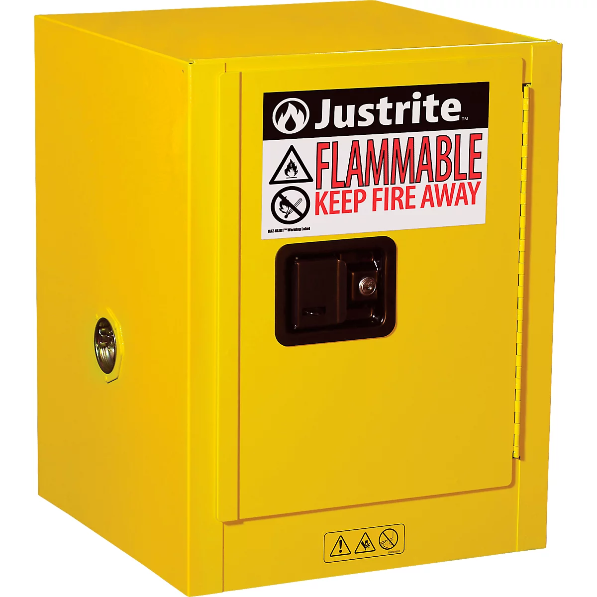 Armoire de sécurité Justrite FM Countertop Sure-Grip® EX, pour liquides inflammables, jusqu'à 15 litres, porte à fermeture manuelle, jaune