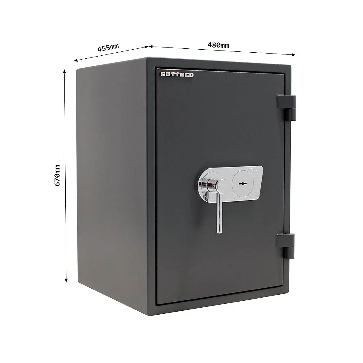 Armoire de sécurité pour papier Rottner EN1 FireProfi 65 Premium serrure à double panneton anthracite