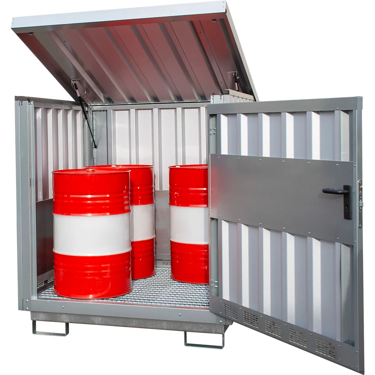 Armoire de stockage pour produits dangereux type GD-E Bauer, verrouillable, galvanisé