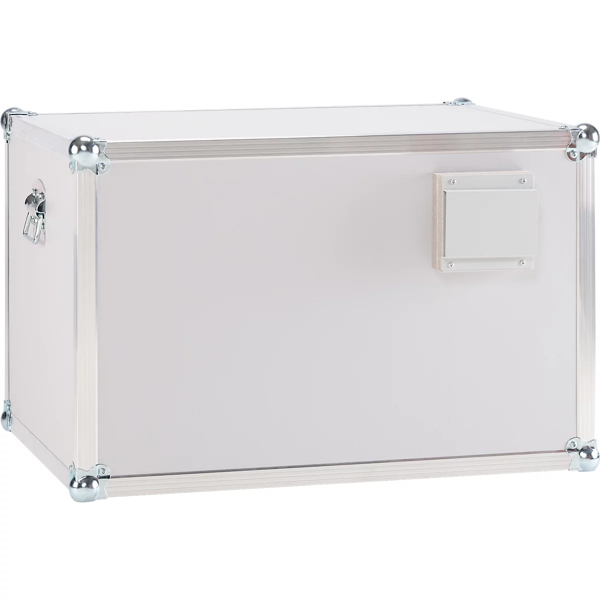 Armoire de stockage sur accu CEMO 8/5 Basic, porte battante, verrouillage de porte LockEX, résistant au feu, sans pieds de gerbage, L 800 x P 660 x H 520 mm, gris clair/orange pur