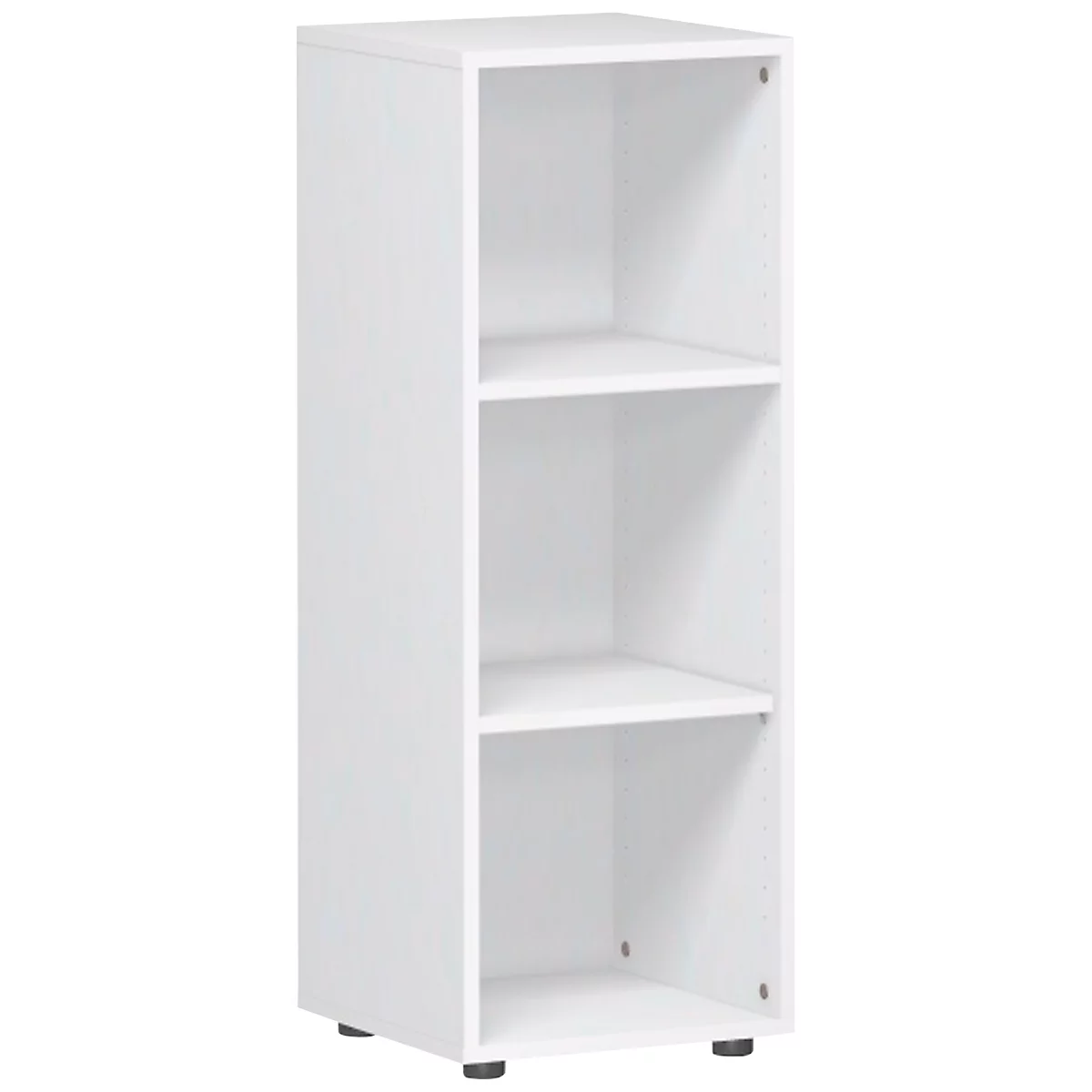 Armoire étagères PALENQUE, 3 HC, l. 400 x P 400 x H 1104 mm, blanc