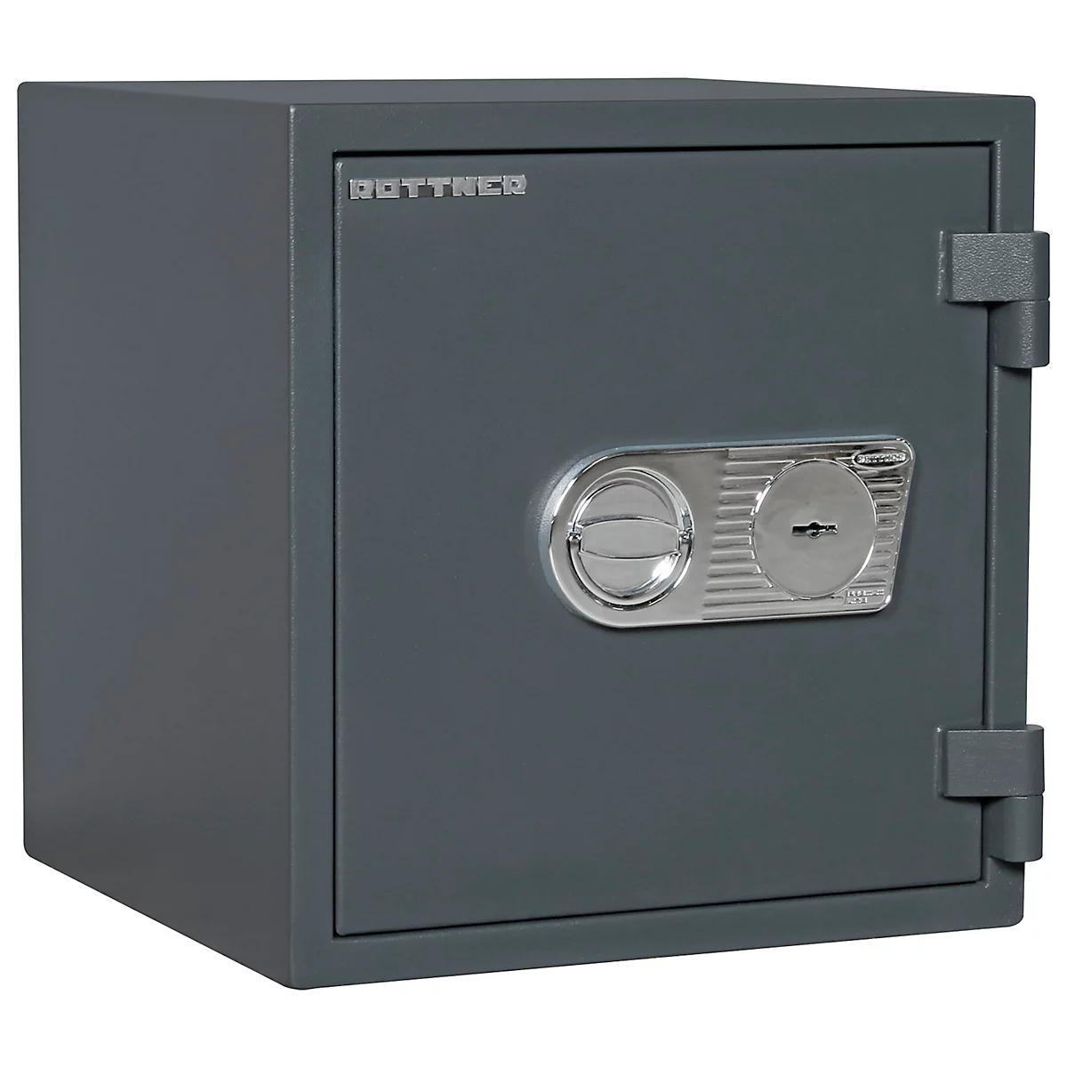 Armoire forte Rottner EN1 Atlas Fire 45, étage à double barrettes, L 440 x P 430 x H 460 mm, acier, anthracite