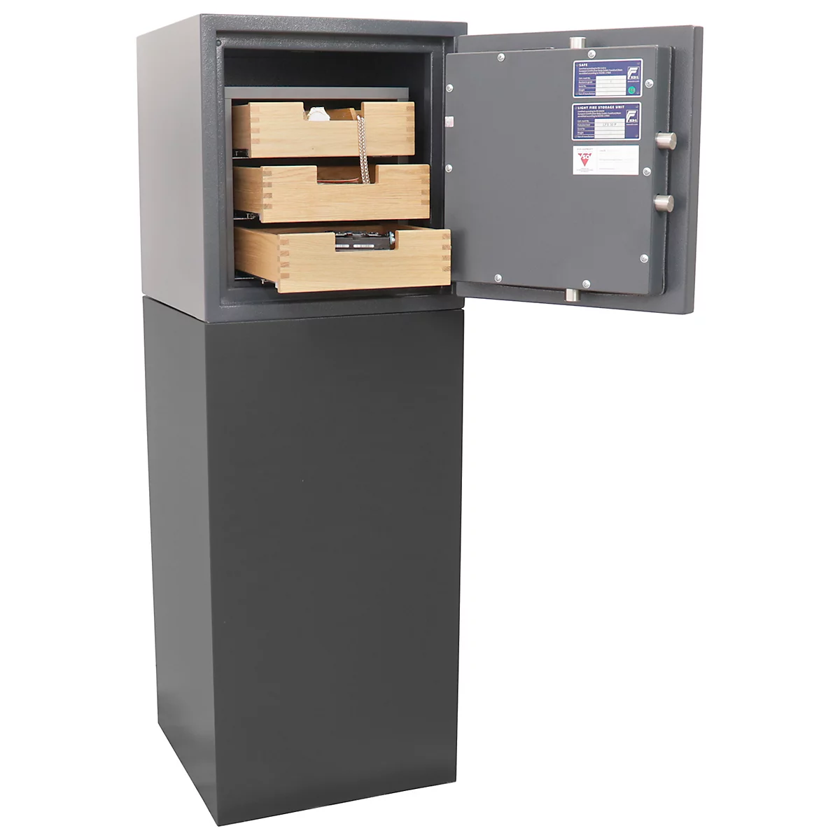 Armoire forte Rottner EN1 Atlas Fire 45, serrure électronique, L 440 x P 430 x H 460 mm, acier, anthracite