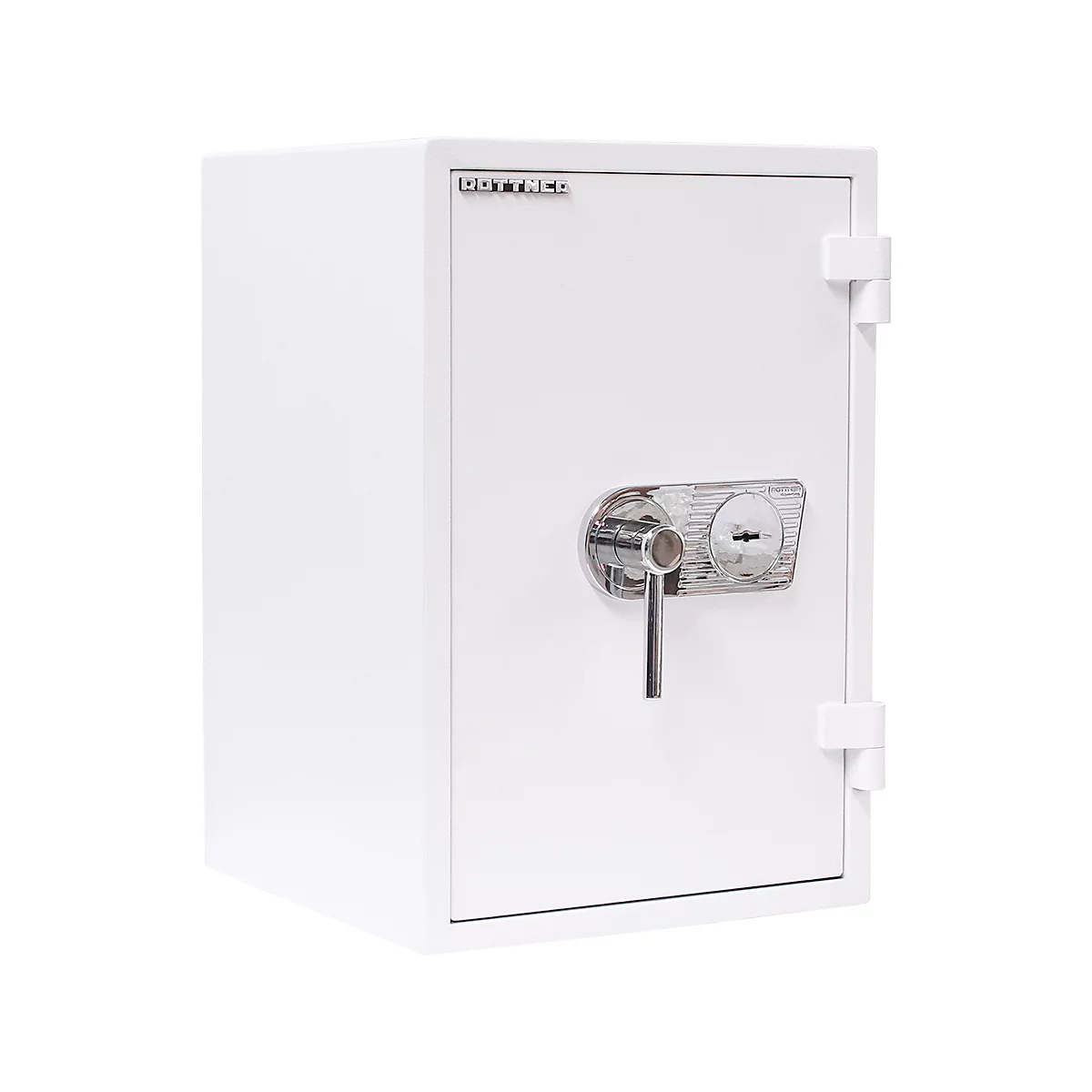 Armoire forte Rottner EN1 Atlas Fire 65, serrure à double panneton, L 440 x P 430 x H 655 mm, acier, blanc
