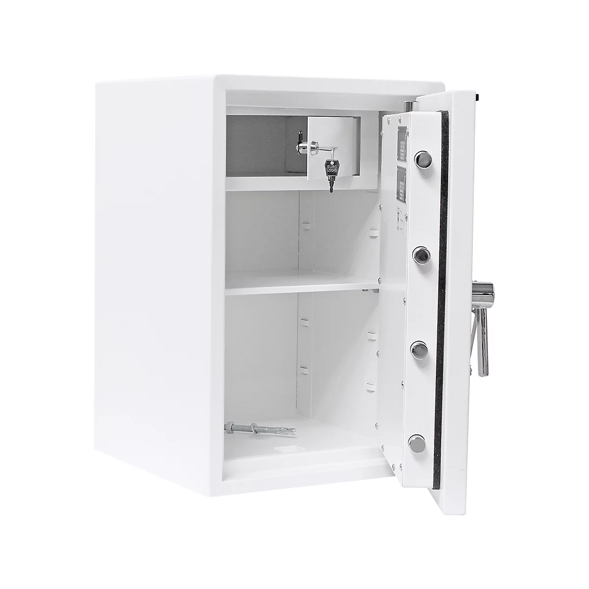 Armoire forte Rottner EN1 Atlas Fire 65, serrure à double panneton, L 440 x P 430 x H 655 mm, acier, blanc