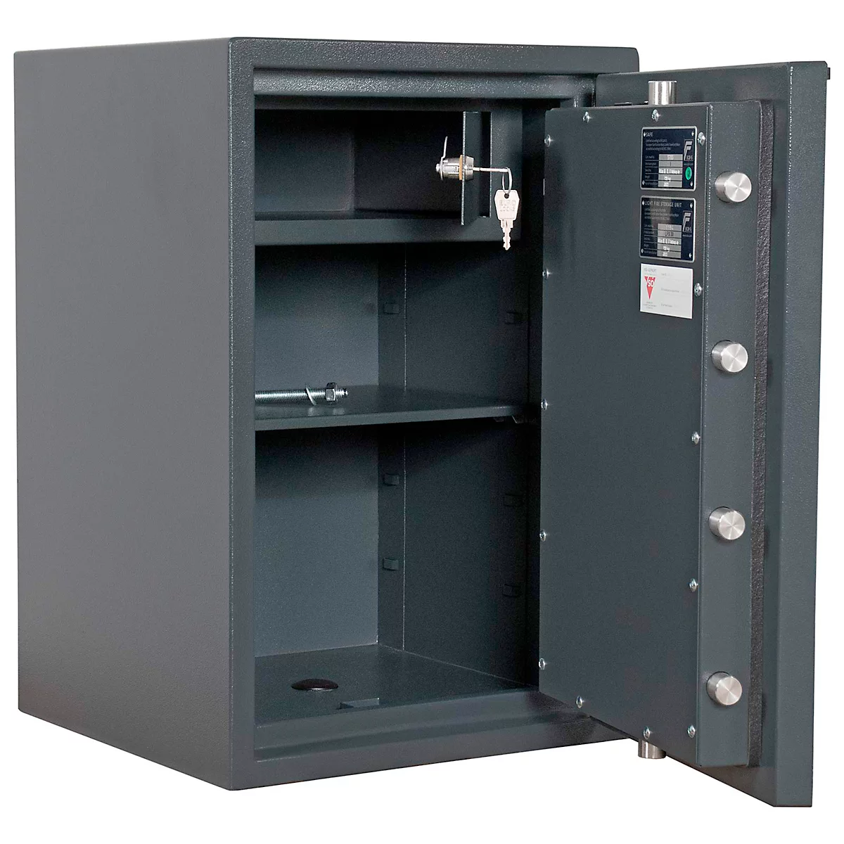 Armoire forte Rottner EN1 Atlas Fire 65, serrure électronique, L 440 x P 430 x H 655 mm, acier, anthracite