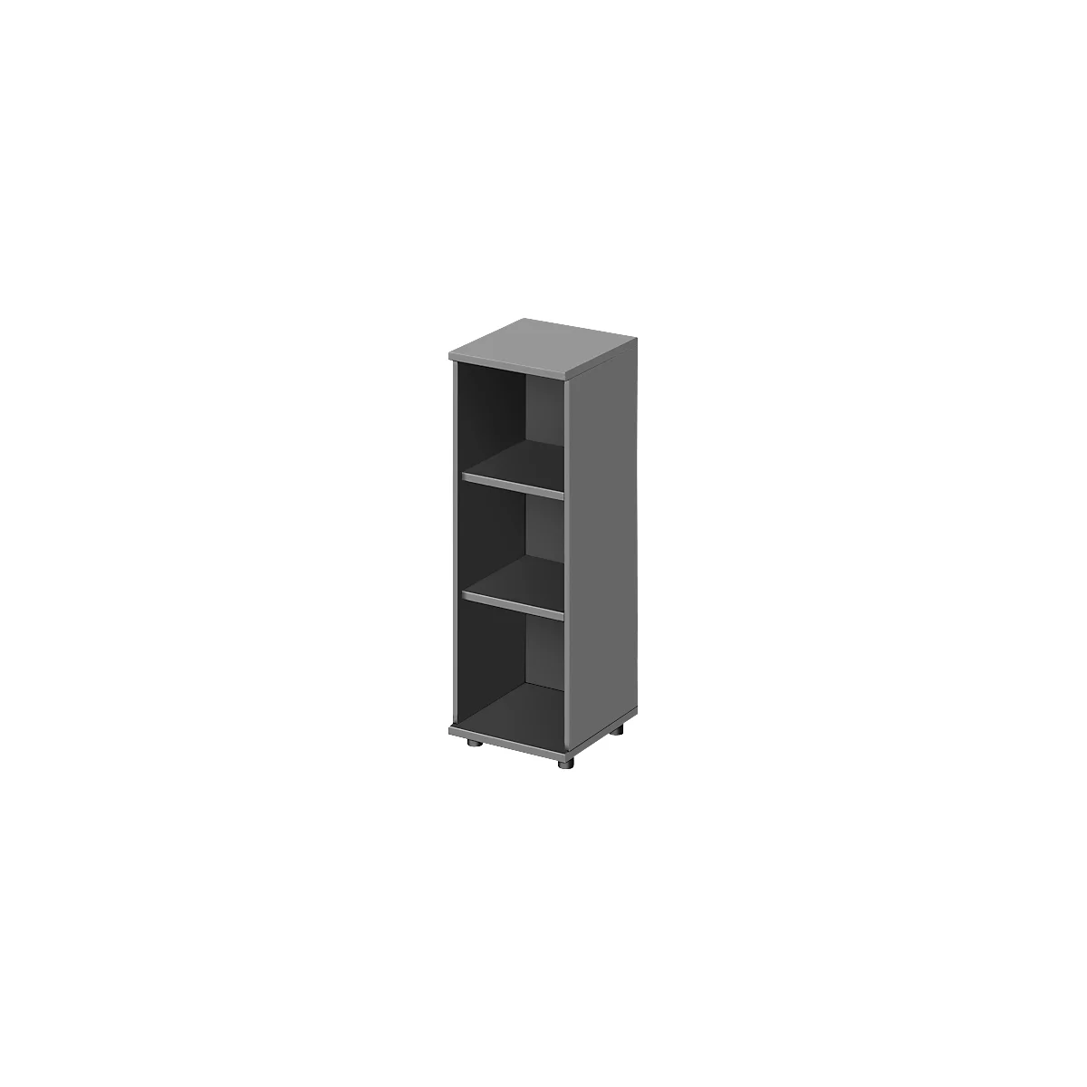 Armoire ouverte TETRIS WOOD - l. 400 x P 421 X H 1160 mm - 3 HC - graphite - notre marque Schäfer Shop Genius