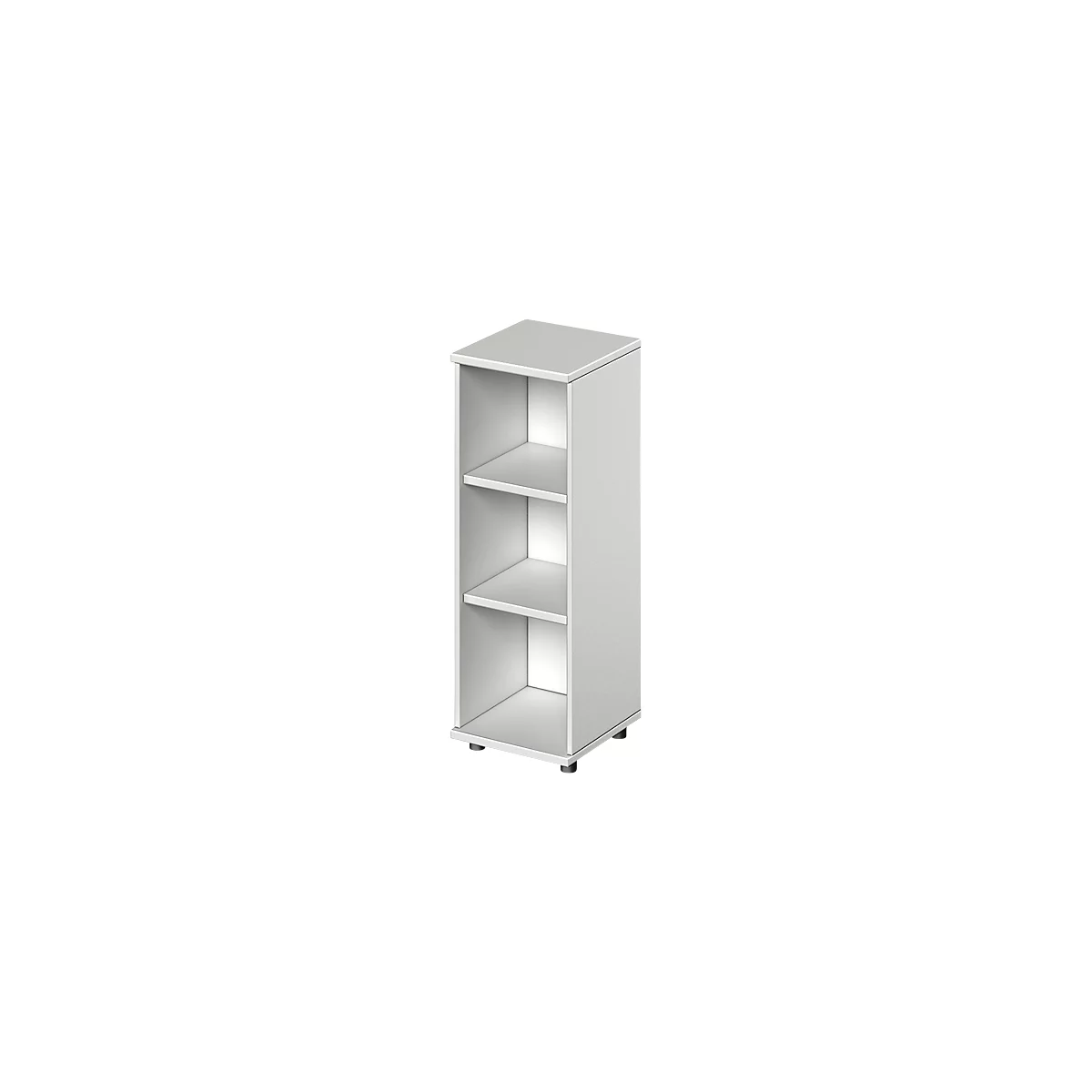 Armoire ouverte TETRIS WOOD - l. 400 x P 421 X H 1160 mm - 3 HC - gris clair - notre marque Schäfer Shop Genius