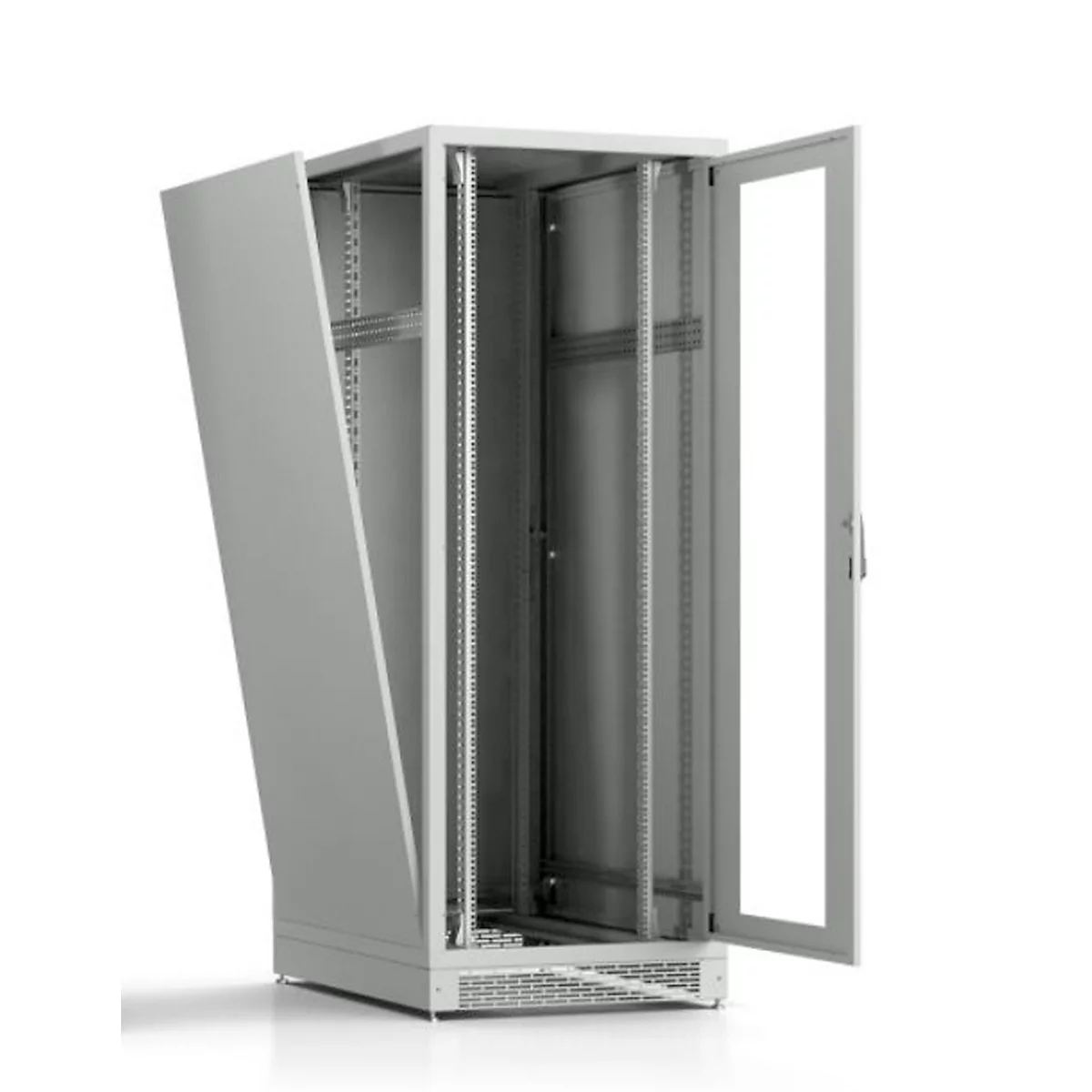 Armoire réseau PX, tôle d’acier, thermolaqué/galvanisé, avec verre transparent, l. 800 x P 800 x H 2000 mm