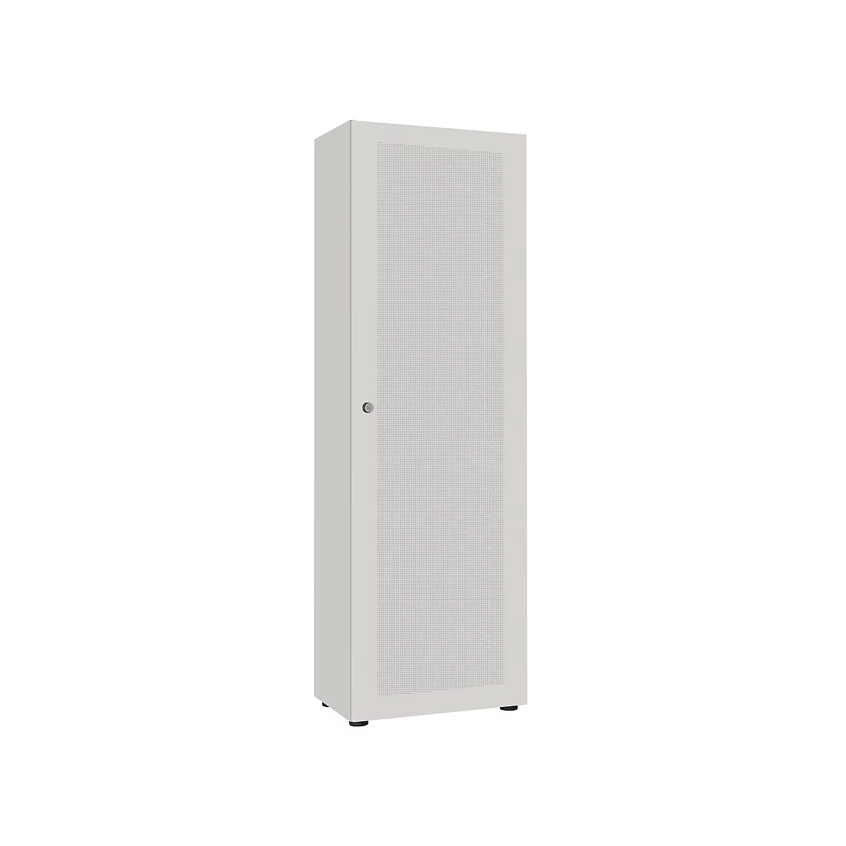 Armoire-vestiaire, 1 porte, l. 60 cm, 5 HC, alu blanc