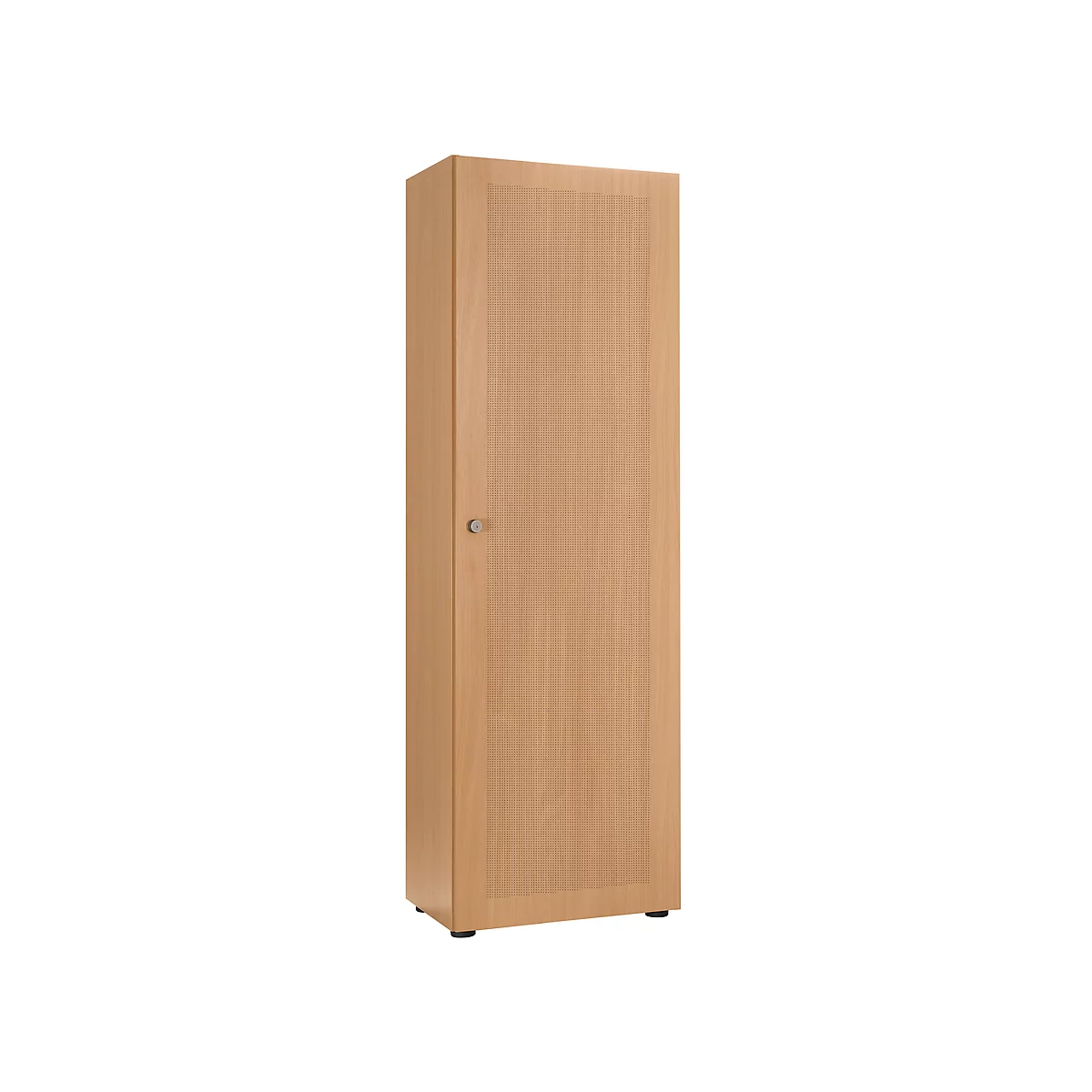 Armoire-vestiaire, 1 porte, l. 60 cm, 5 HC, coloris hêtre