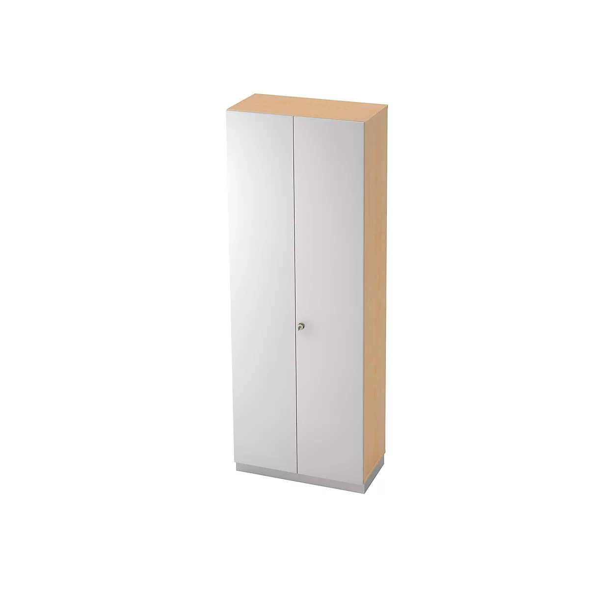 Armoire-vestiaire, 2 étagères, l. 800 x P 420 mm, coloris érable/argent