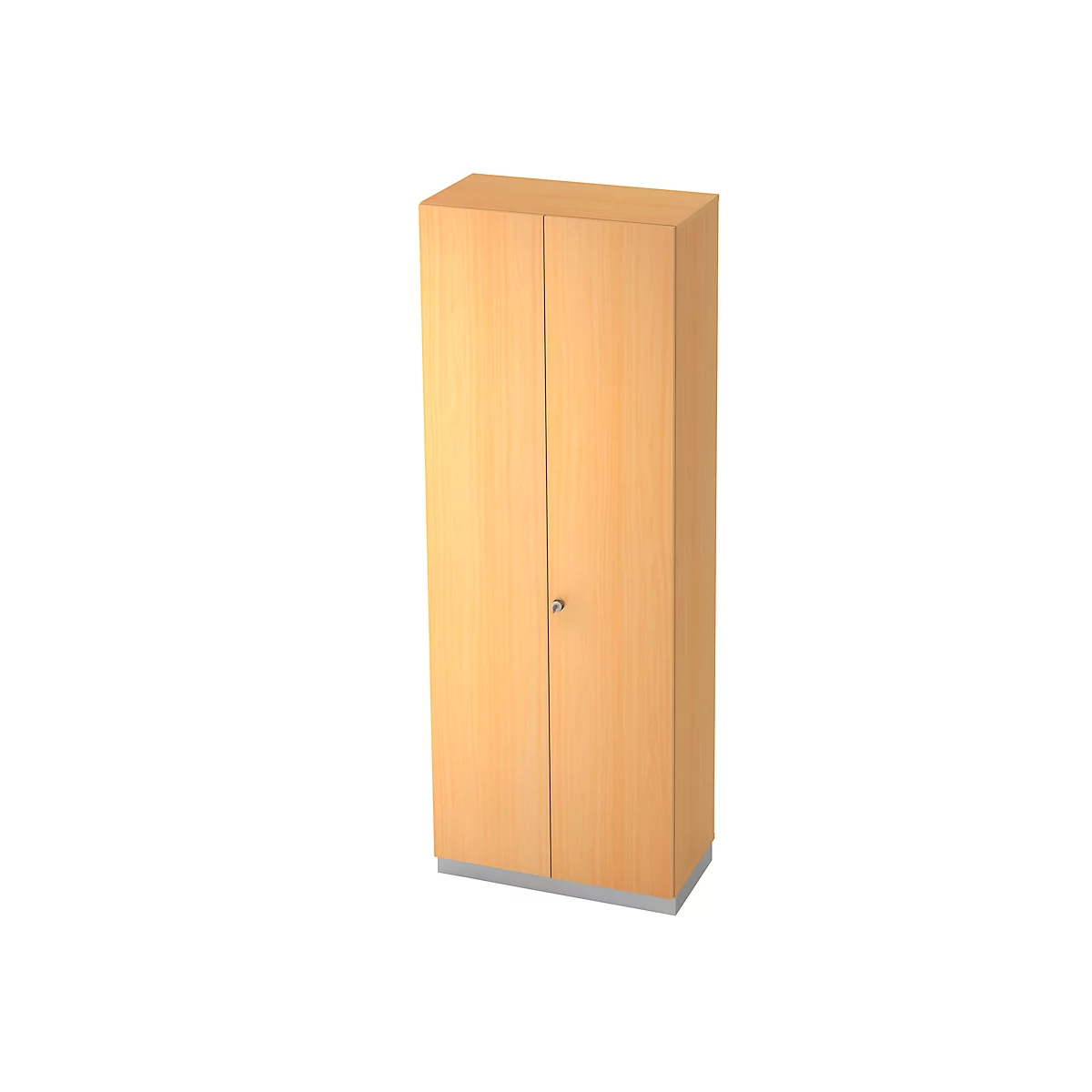 Armoire-vestiaire, 2 étagères, l. 800 x P 420 mm, coloris hêtre