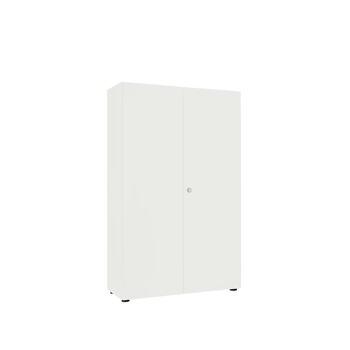 Armoire-vestiaire, 2 portes, l. 100 cm, 5 HC, blanc