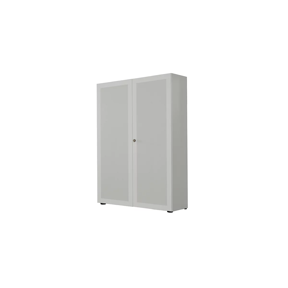 Armoire-vestiaire, 2 portes, l. 100 cm, 6 HC, alu blanc