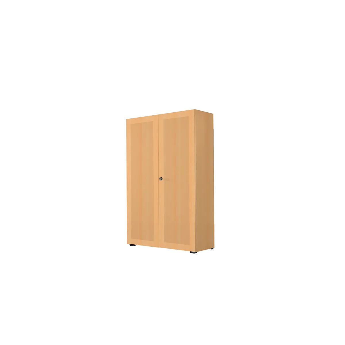 Armoire-vestiaire, 2 portes, l. 80 cm, 5 HC, coloris hêtre
