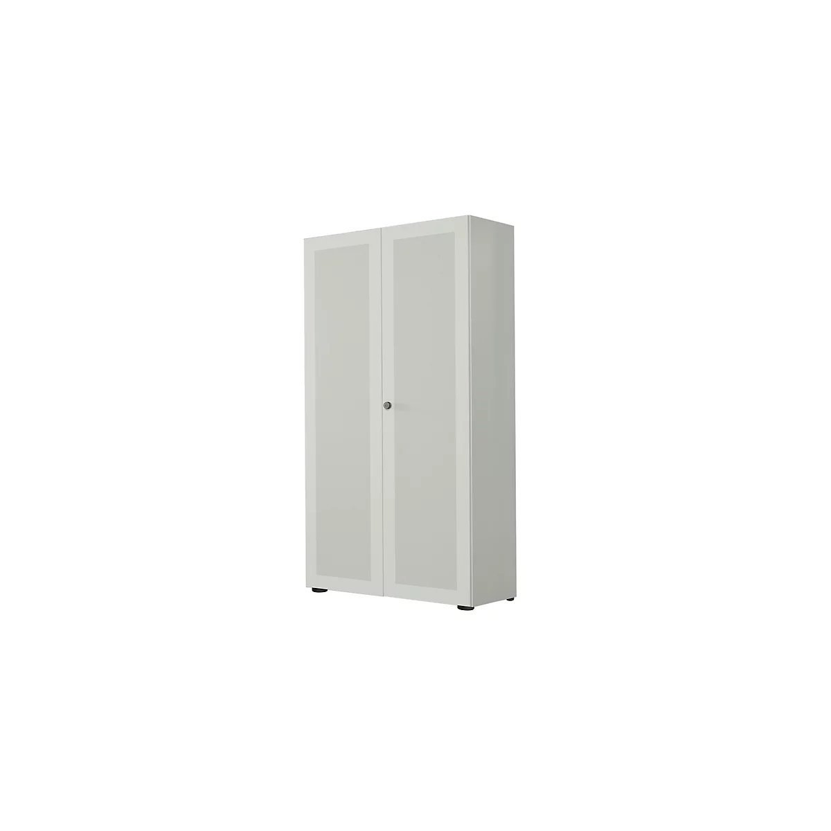 Armoire-vestiaire, 2 portes, l. 80 cm, 6 HC, gris clair