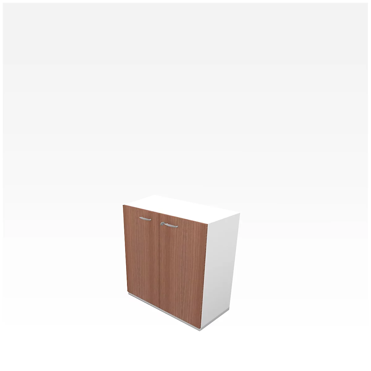 Armoire X-TIME WORK, 2 HC, 860 x 430 x 860 mm, coloris noix Canaletto/blanc