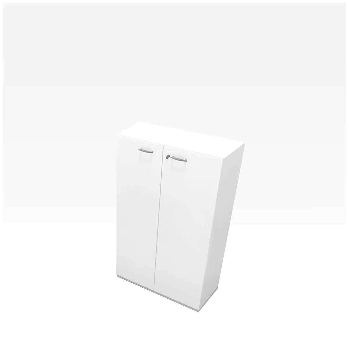 Armoire X-TIME WORK, 3 HC, portes en bois, 860 x 430 x 1310 mm, blanc/blanc