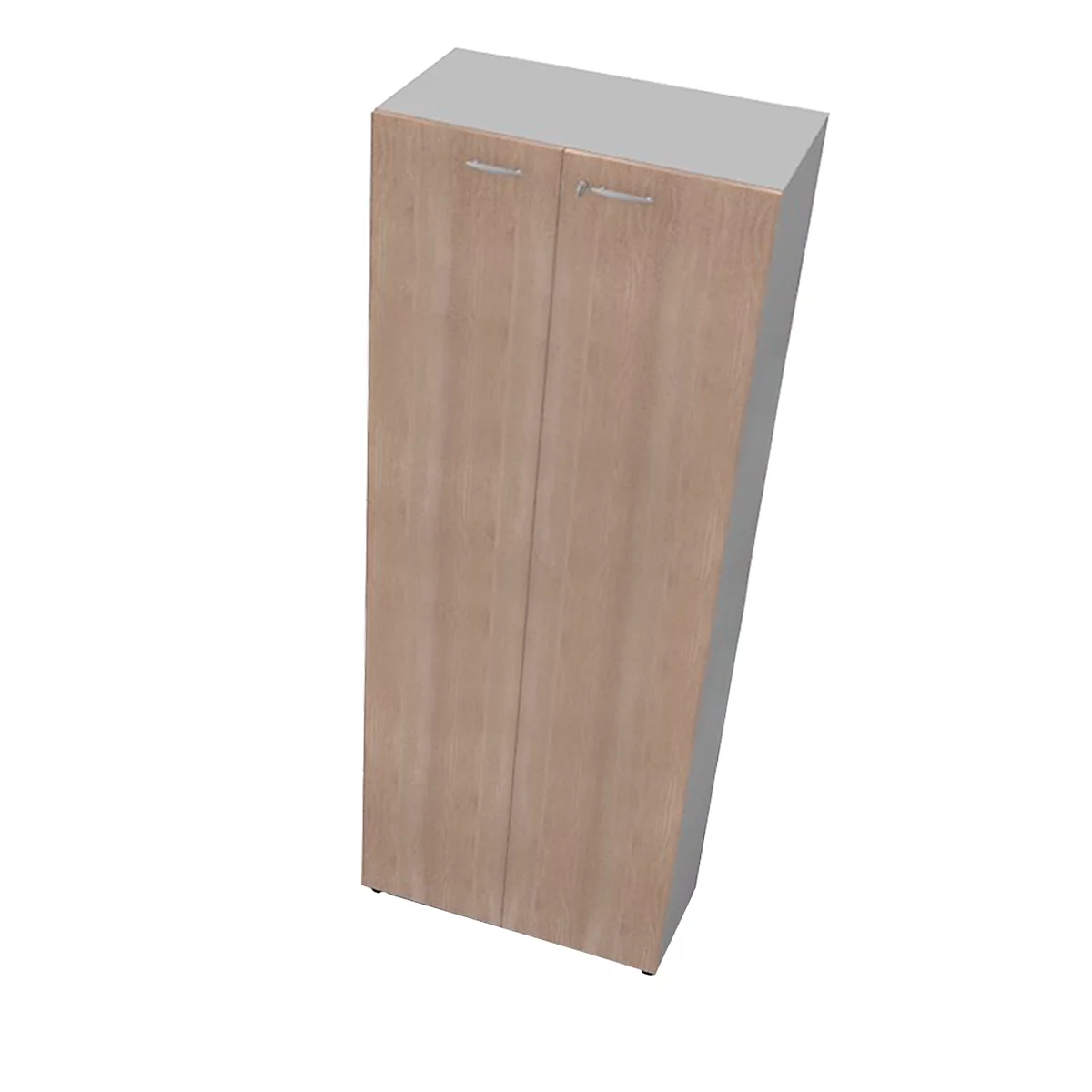 Armoire X-TIME-WORK, 5 HC, portes en bois, 860 x 430 x 2140 mm, orme