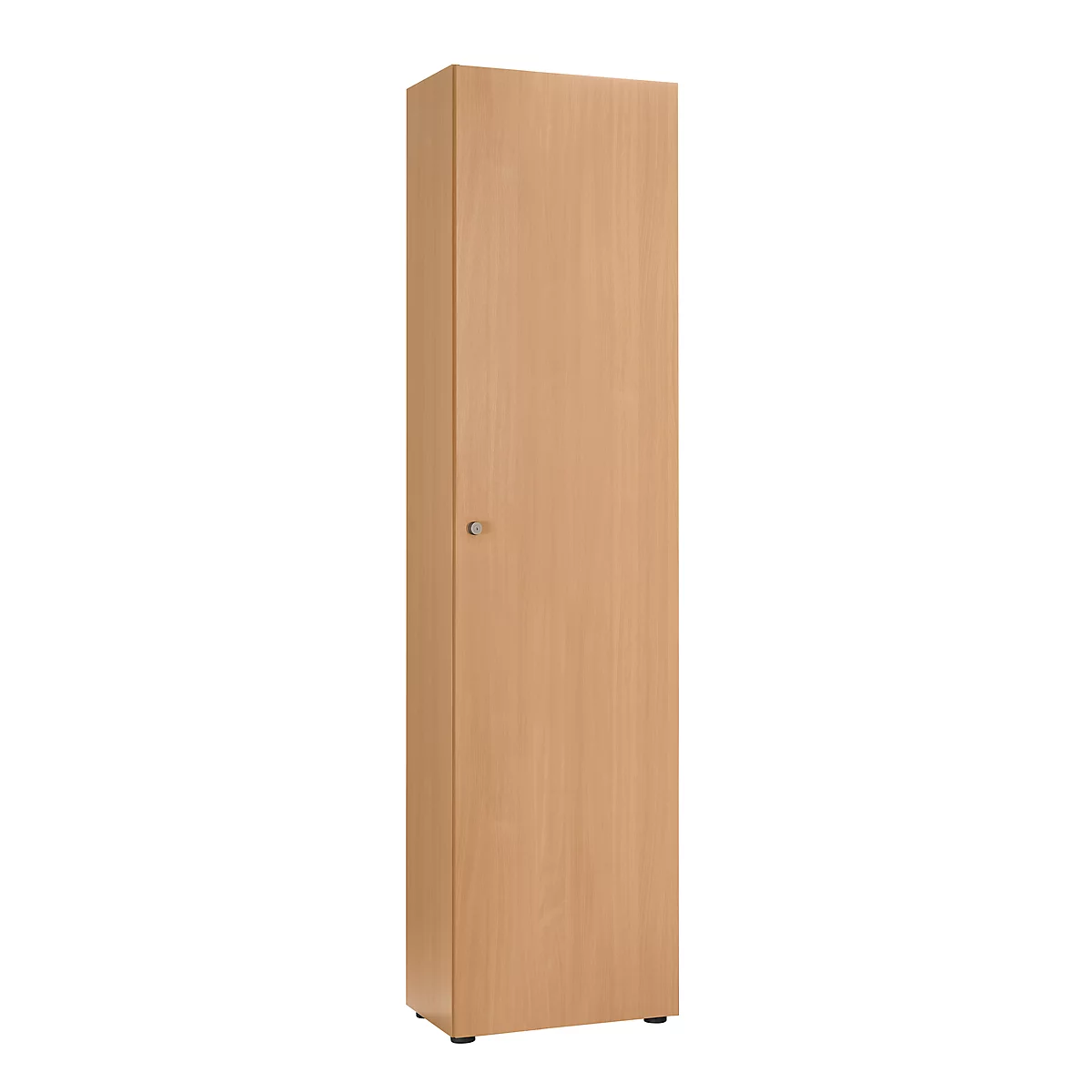 Armoires à portes battantes avec 1 porte, sans surface acoustique, l. 600 x H 2300 mm, coloris hêtre