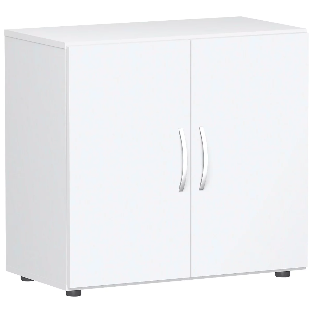 Armoires à portes battantes PALENQUE, 2 HC, l. 800 x P 420 x H 752 mm, blanc