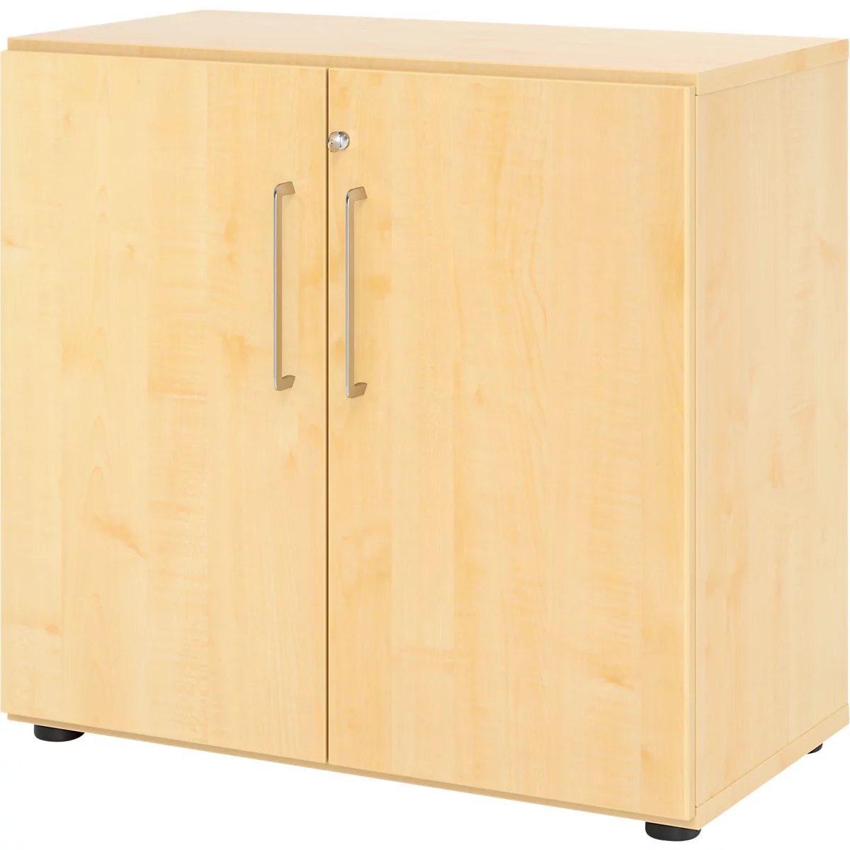 Armoires Breno, 2 HC, verrouillables, 28 kg par étagère, L 800 x P 420 x H 748 mm, érable/érable
