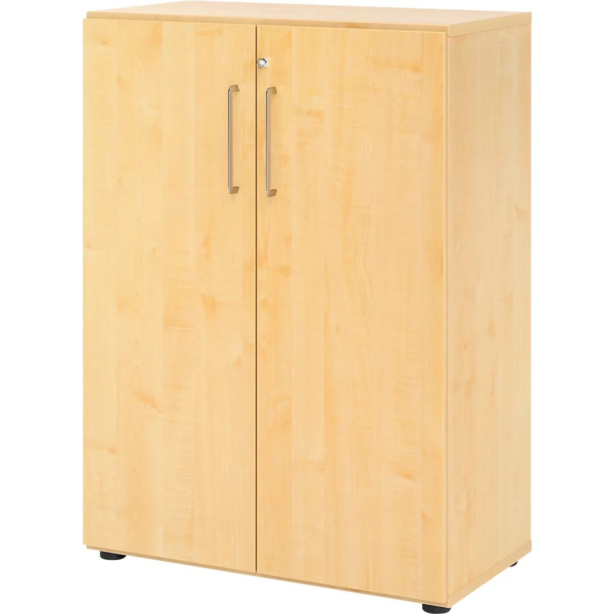 Armoires Breno, 3 HC, verrouillables, 28 kg par étagère, L 800 x P 420 x H 1100 mm, érable/érable