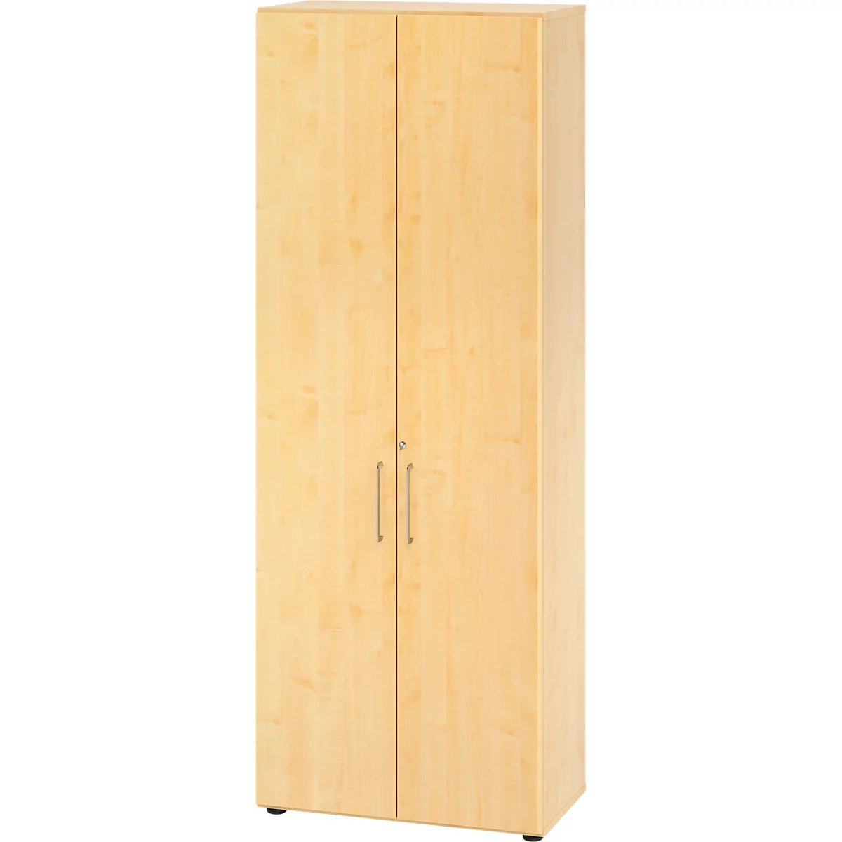Armoires Breno, 6 HC, verrouillables, 28 kg par étagère, L 800 x P 420 x H 2156 mm, érable/érable