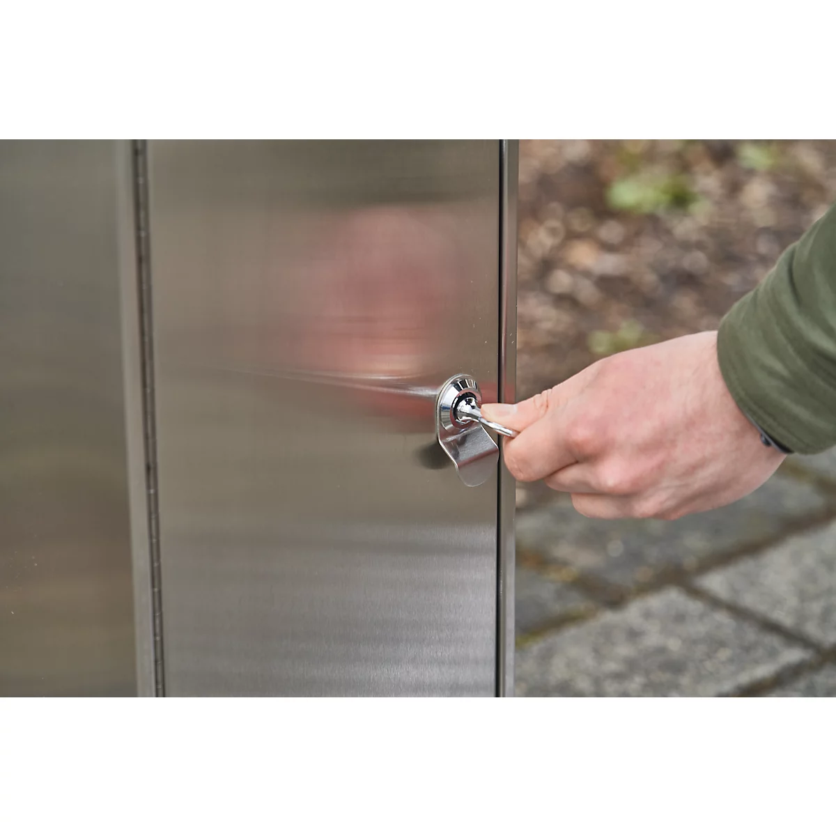 Asbak-afvalbak voor binnen en buiten, B 330 x D 280 x H 880 mm