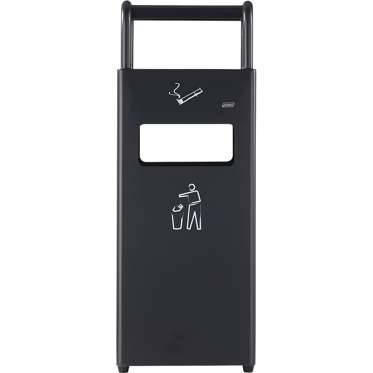 Asbak-afvalbak voor binnen en buiten, B 330 x D 280 x H 880 mm