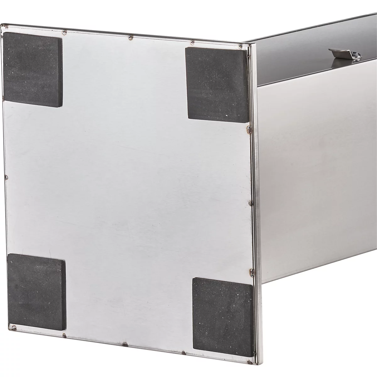 Asbakstandaard, inhoud 23 l, afsluitbaar, incl. 1 sleutel, B 380 x D 380 x H 880 mm, roestvrij staal