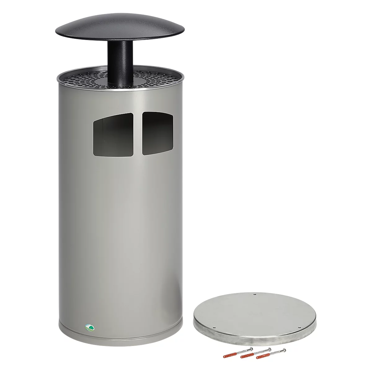 Ascher-/Abfallsammler silber/antiksilber