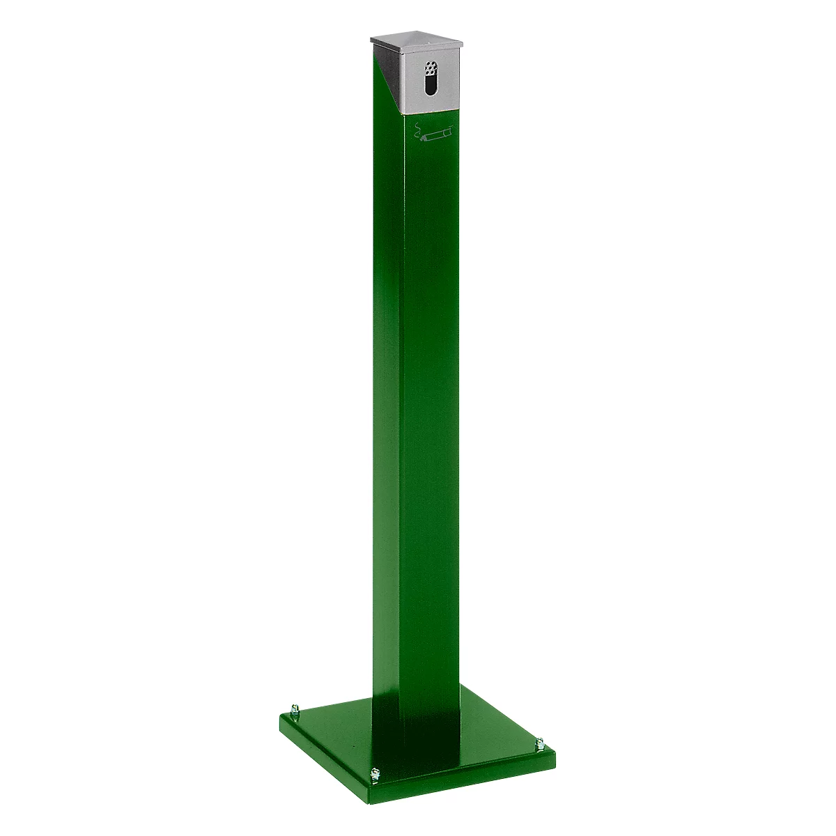 Ascher-Standsäule SG 105E, eckig, moosgrün