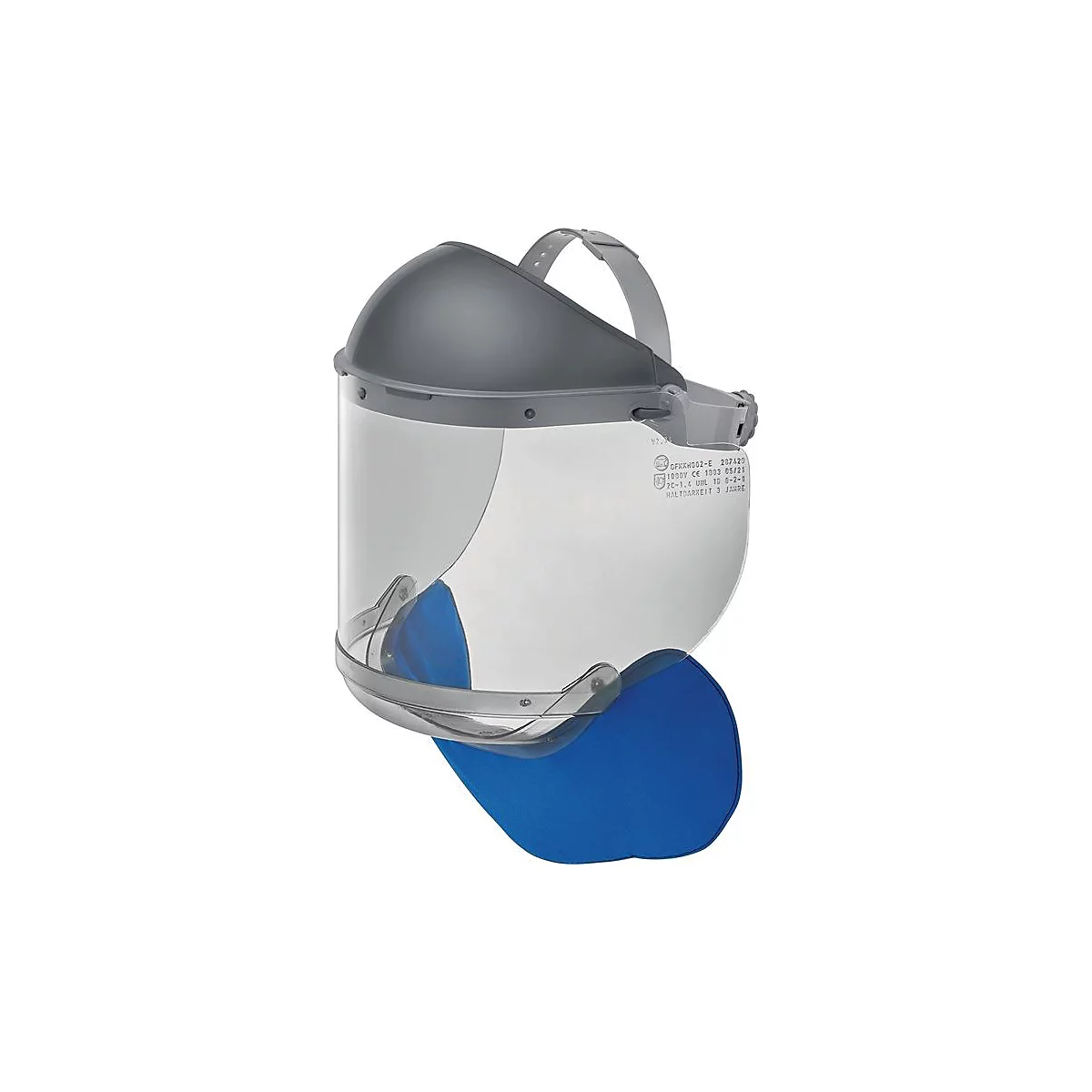 ASCHUA Elektriker Gesichtsschutz GFKKH002-E, PC grau, 550x200x2mm, EN 166/170, GS-ET 29