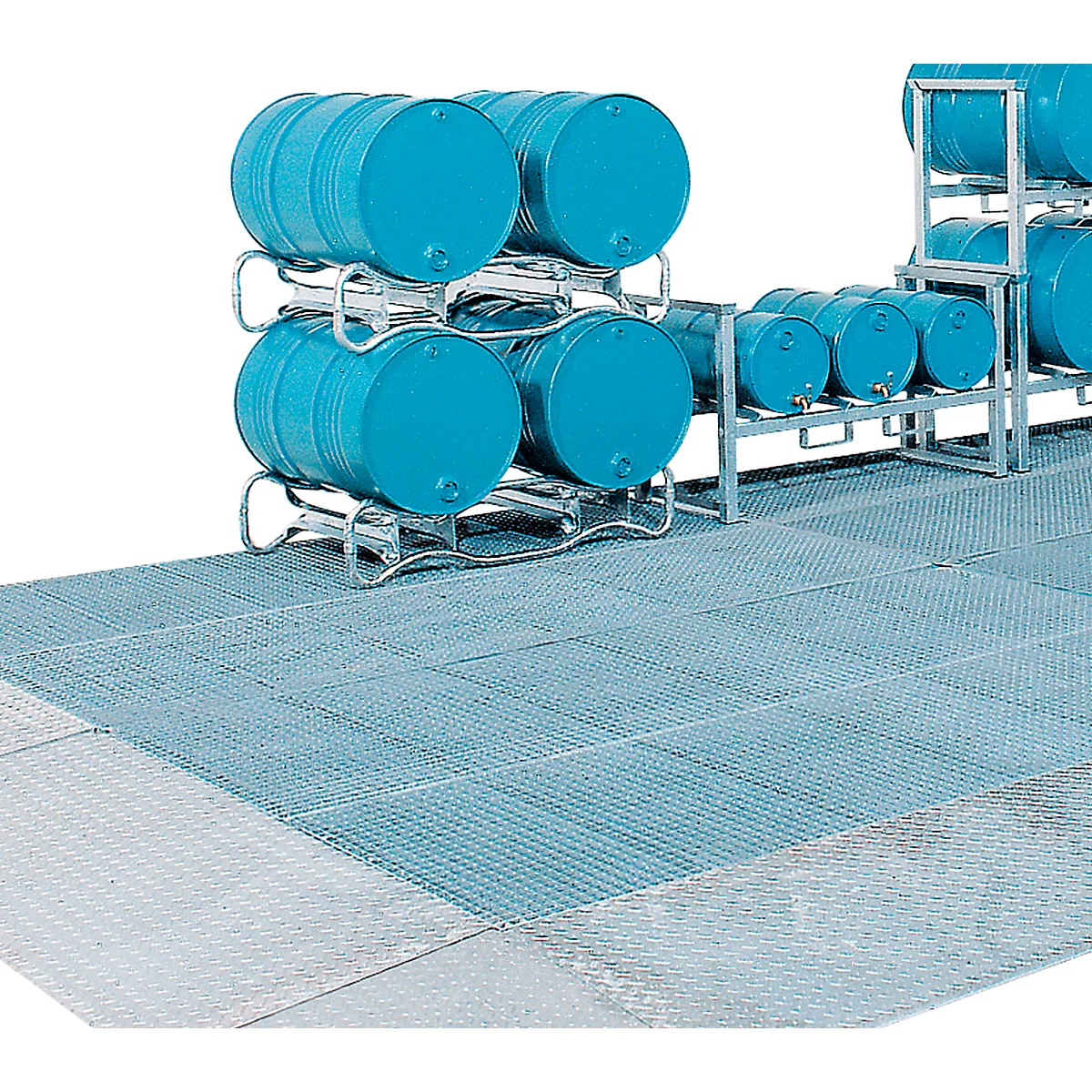 ASECOS-basis opvangbak, gegalvaniseerd staal, 95 ltr inhoud, B 2500 x D 500 x H 123 mm, diverse afmetingen, diverse soorten opvangbakken Versies